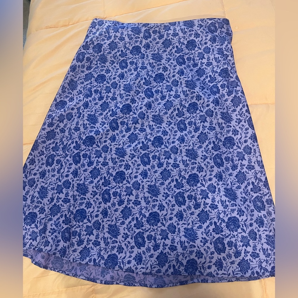 Silky Purple Floral Women's Skirt